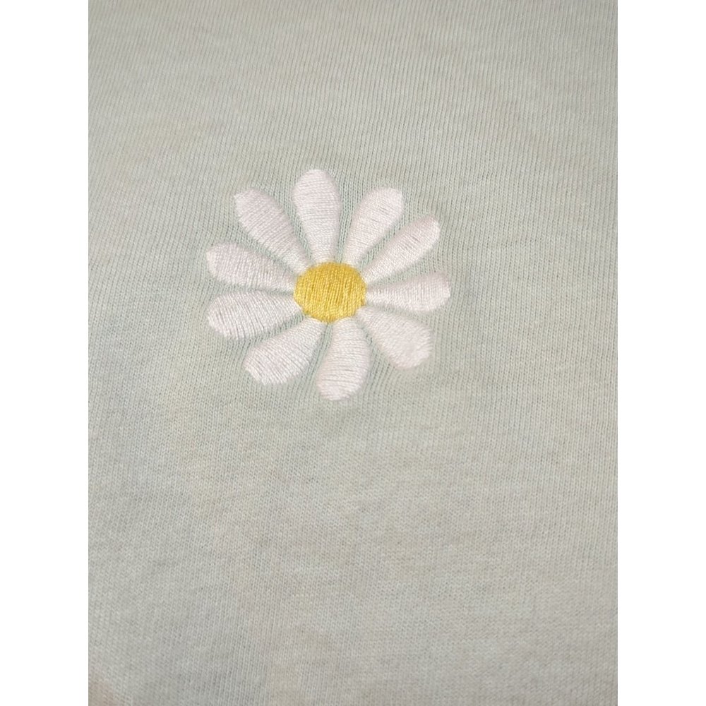 Hollister M Daisy Light Green Crewneck Crop Top Tee - Picture 2 of 3